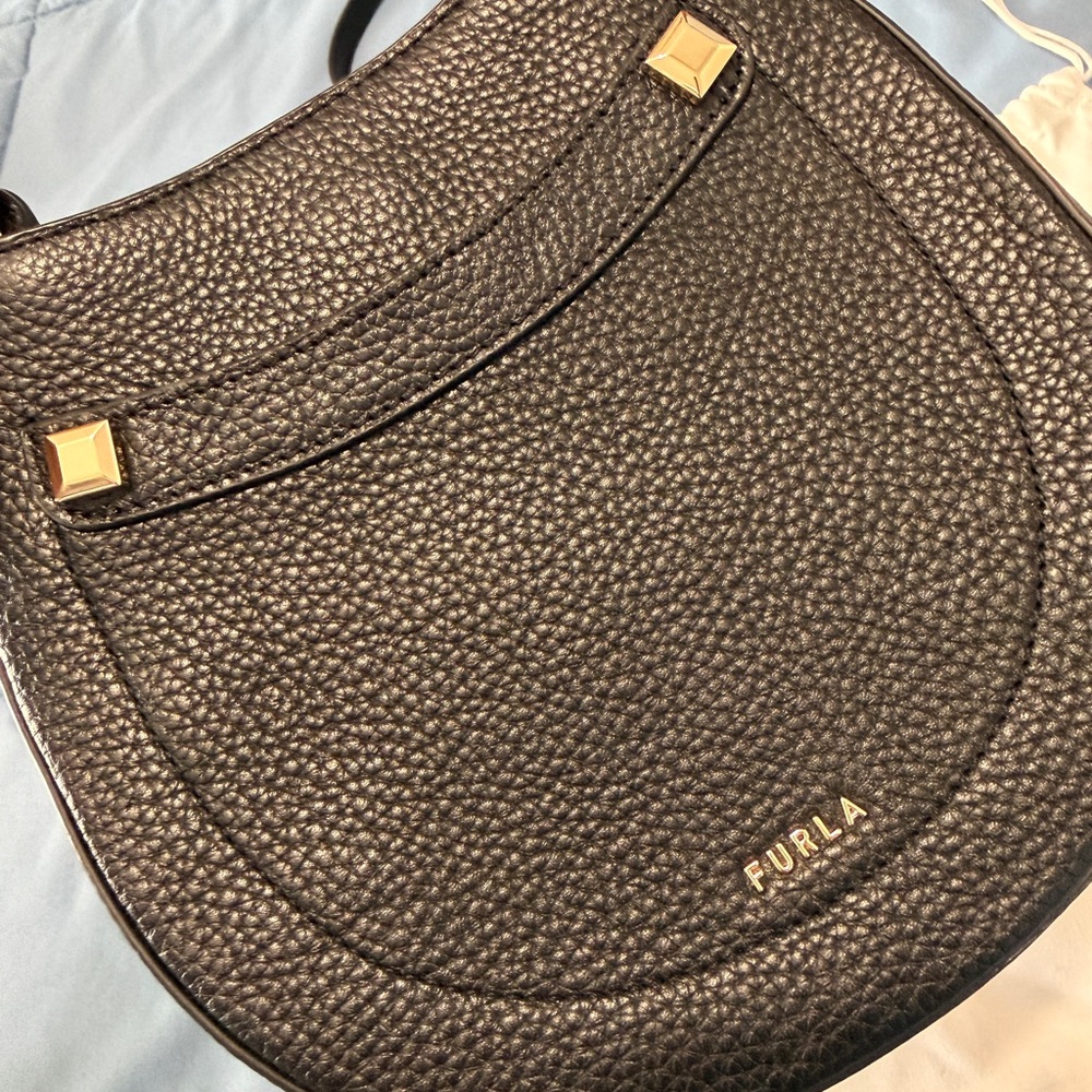 Furla Black Crossbody Bag with silver hardware - Picture 2 of 7